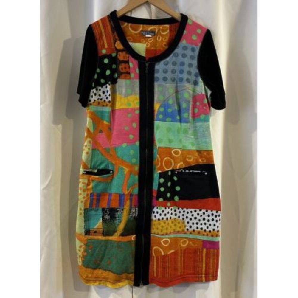 Simply Art Dolcezza: Leisurely Love Stowe In October Abstract Art Contrast Dress